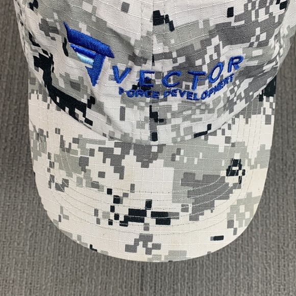 Vector Force Development Baseball Hat OSFA Gray Digital Camouflage Strapback - Picture 4 of 14